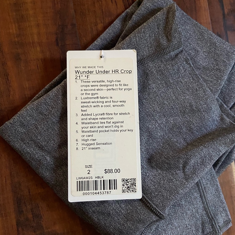 Lulu Lemon, gray, size 2, never worn